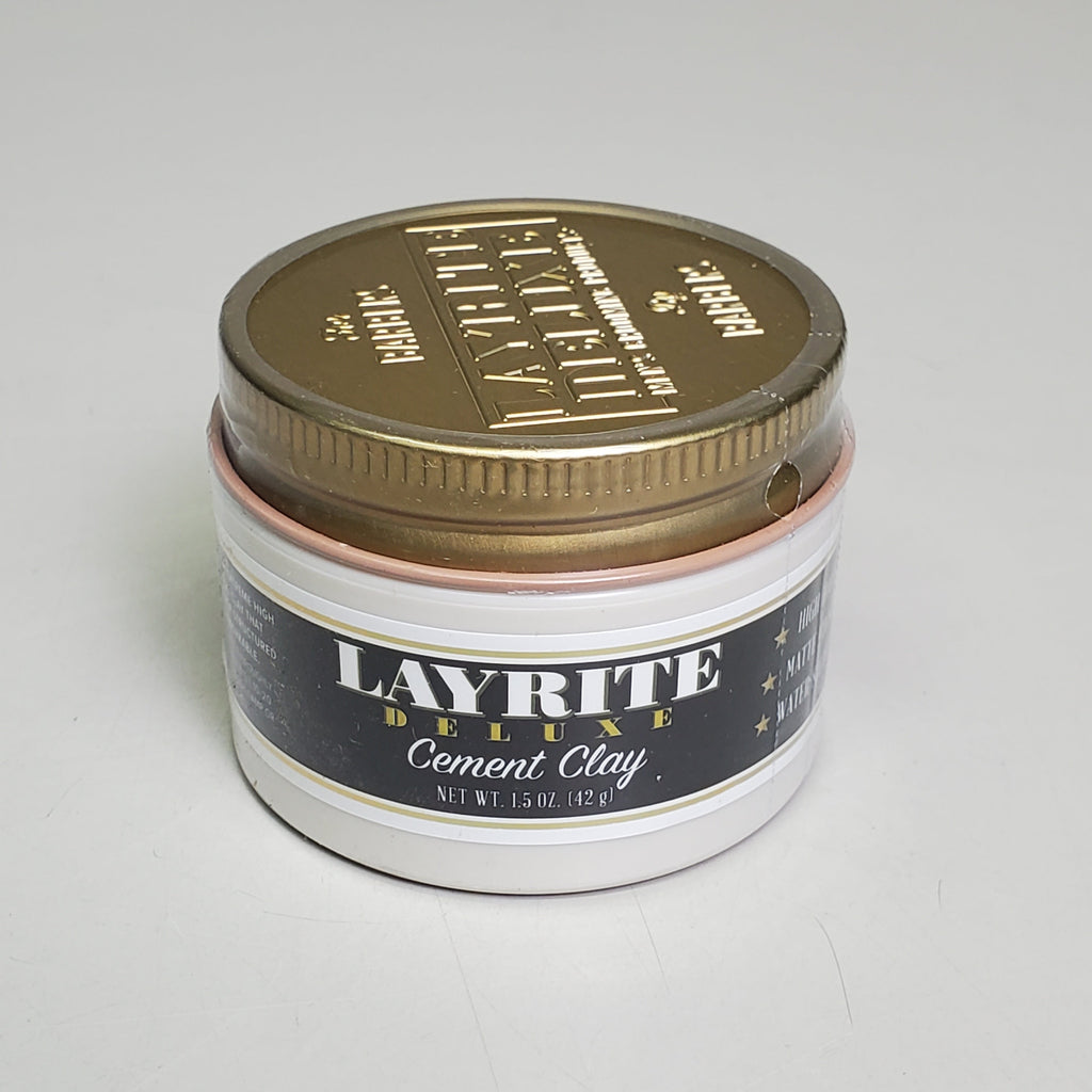 LAYRITE DELUXE Hair Cement Clay 1.5 oz Extreme High Hold Water Based