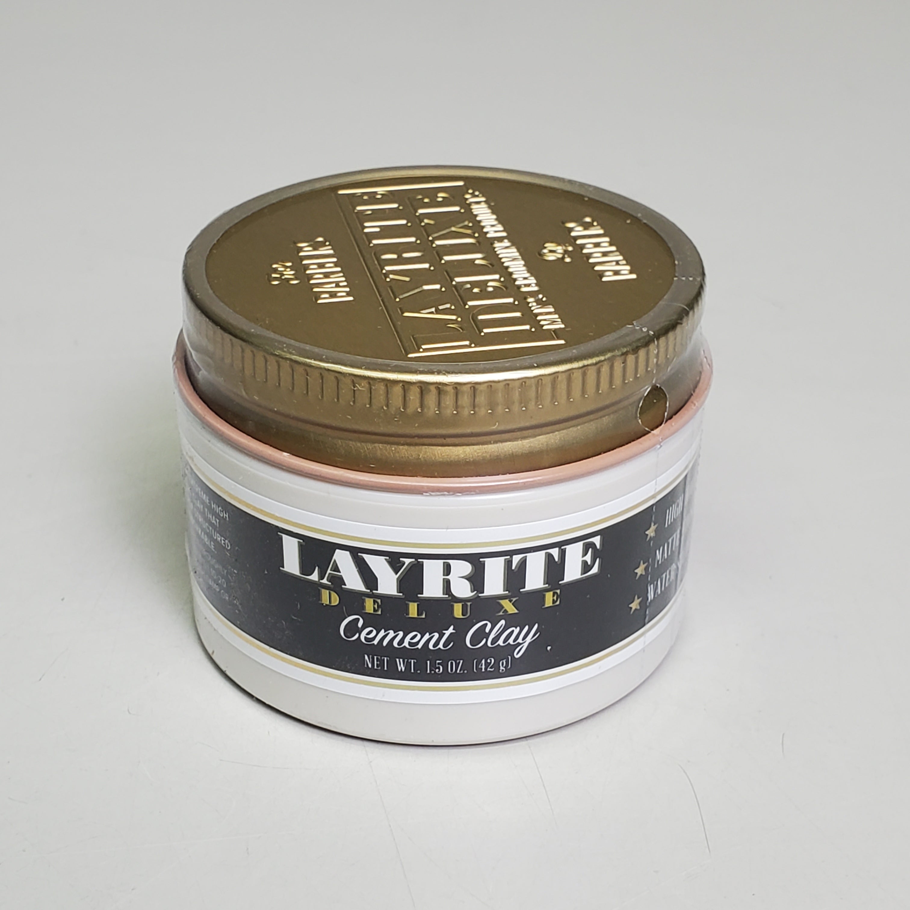LAYRITE DELUXE Hair Cement Clay 1.5 oz Extreme High Hold Water Based