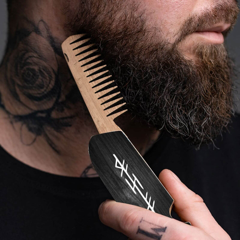 Wooden Beard Comb - Tree
